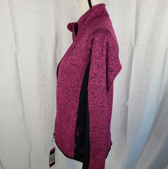 Marc New York Lightweight Zip Front Purple & Black Heathered Pockets Jacket Sz M - Picture 6 of 15